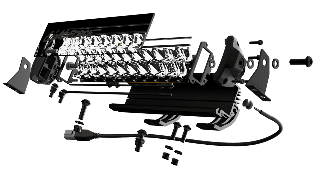 Lightforce Viper dual row light bar exploded view