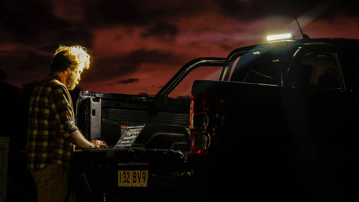 Vehicle fitted with a Lightforce Viper light bar
