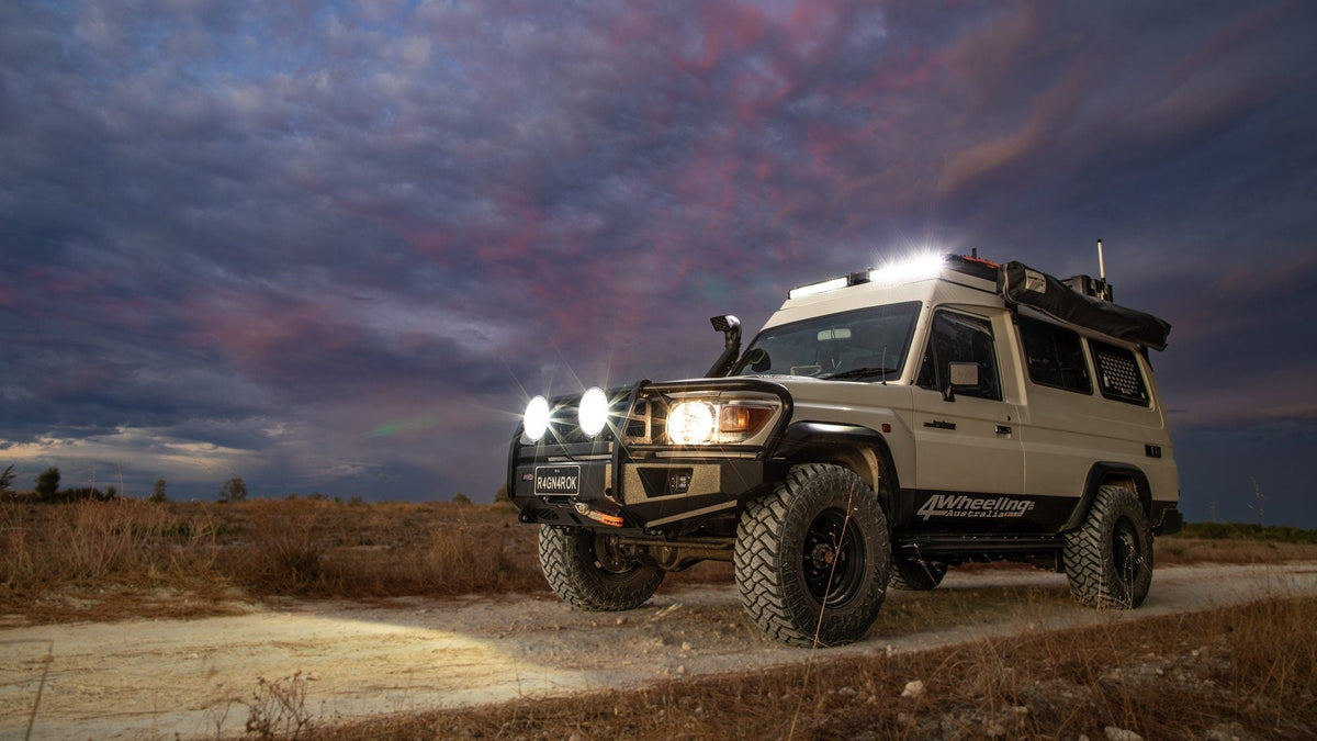 Vehicle fitted with a Lightforce Viper 20 inch dual row light bar