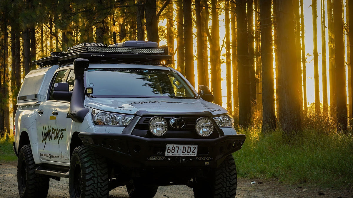 Vehicle fitted with a Lightforce Viper 40 inch dual row light bar